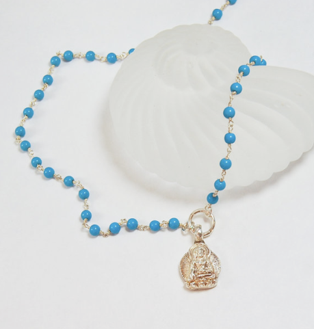 Silver Buddha Necklace. Perfect for summer!